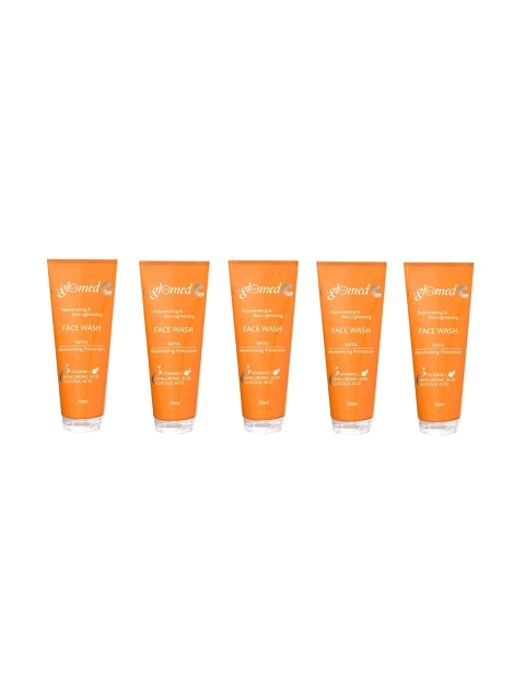 Glomed C Skin Lightening Face Wash-70ml: Pack of 5, White