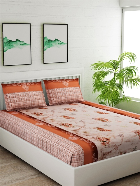 Salona Bichona Orange & Pink Floral 180 TC Cotton 1 King Bedsheet with 2 Pillow Covers
Salona Bichona Orange & Pink Floral 180 TC Cotton 1 King Bedsheet with 2 Pillow Covers