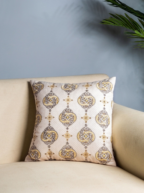 Pure Home and Living Cream-Coloured & Gold-Toned Set of Single Ethnic Motifs Square Cushion Covers
Pure Home and Living Cream-Coloured & Gold-Toned Set of Single Ethnic Motifs Square Cushion Covers