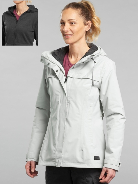 FORCLAZ By Decathlon Women Grey Reversible Waterproof Comfort 0C Travel Trekking Jacket
FORCLAZ By Decathlon Women Grey Reversible Waterproof Comfort 0C Travel Trekking Jacket