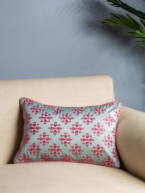Pure Home and Living Turquoise Blue & Pink Set of Single Embroidered Rectangle Cushion Covers
Pure Home and Living Turquoise Blue & Pink Set of Single Embroidered Rectangle Cushion Covers