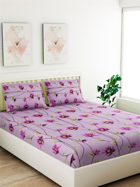 Salona Bichona Purple & Green Floral 180 TC Cotton 1 King Bedsheet with 2 Pillow Covers
Salona Bichona Purple & Green Floral 180 TC Cotton 1 King Bedsheet with 2 Pillow Covers