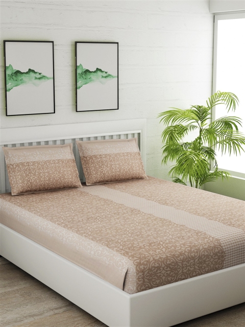 Salona Bichona Beige Ethnic Motifs 180 TC Cotton 1 Queen Bedsheet with 2 Pillow Covers
Salona Bichona Beige Ethnic Motifs 180 TC Cotton 1 Queen Bedsheet with 2 Pillow Covers