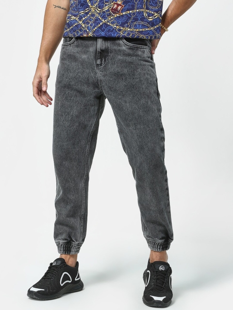 Blue Saint Men Grey Regular Fit Mid-Rise Clean Look Jeans