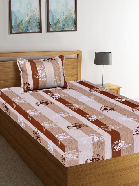 Tistabene Brown & White Ethnic Motifs 180 TC Cotton 1 Single Bedsheet with 1 Pillow Cover
Tistabene Brown & White Ethnic Motifs 180 TC Cotton 1 Single Bedsheet with 1 Pillow Cover