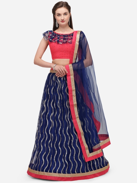 Aasvaa Blue & Pink Embellished Semi-Stitched Lehenga & Unstitched Blouse with Dupatta
Aasvaa Blue & Pink Embellished Semi-Stitched Lehenga & Unstitched Blouse with Dupatta