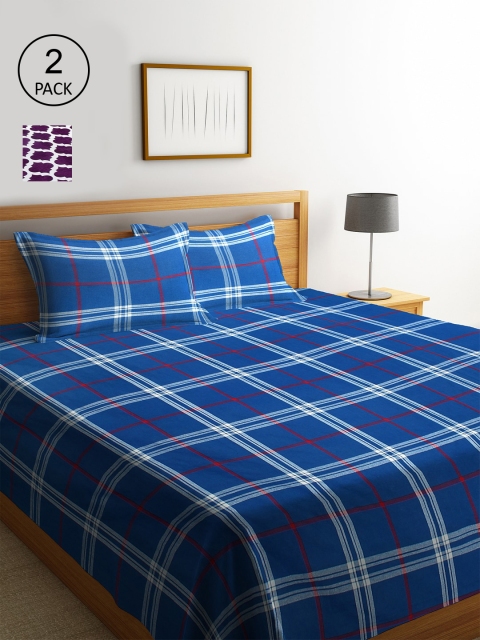 KLOTTHE Blue & Purple Set of 2 Woven-Design Double King Bed Covers With 4 Pillow Covers
KLOTTHE Blue & Purple Set of 2 Woven-Design Double King Bed Covers With 4 Pillow Covers