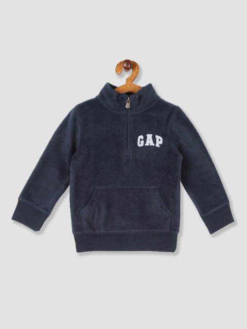 GAP Boys Blue Solid Sweatshirt
