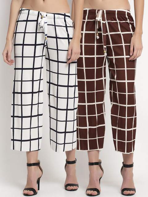 NEUDIS Women Pack Of 2 Regular Fit Checked Culottes, Brown
NEUDIS Women Pack Of 2 Regular Fit Checked Culottes, Brown