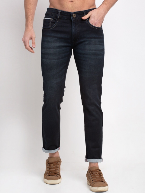 Rodamo Men Blue Slim Fit Mid-Rise Clean Look Jeans