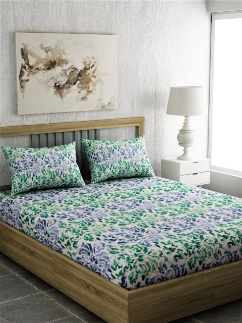 EverHOME White & Green Ethnic Motifs 210 TC Cotton 1 Queen Bedsheet with 2 Pillow Covers
EverHOME White & Green Ethnic Motifs 210 TC Cotton 1 Queen Bedsheet with 2 Pillow Covers