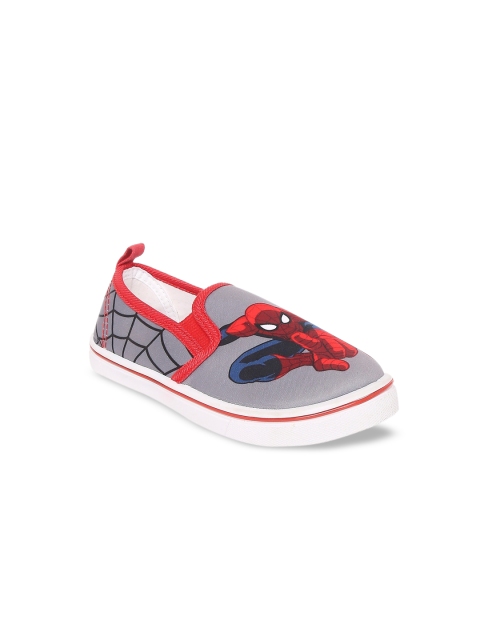 Pantaloons Junior Boys Printed Slip On Sneakers, Grey