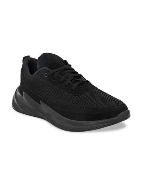 Mactree Men Black Woven Design Sneakers