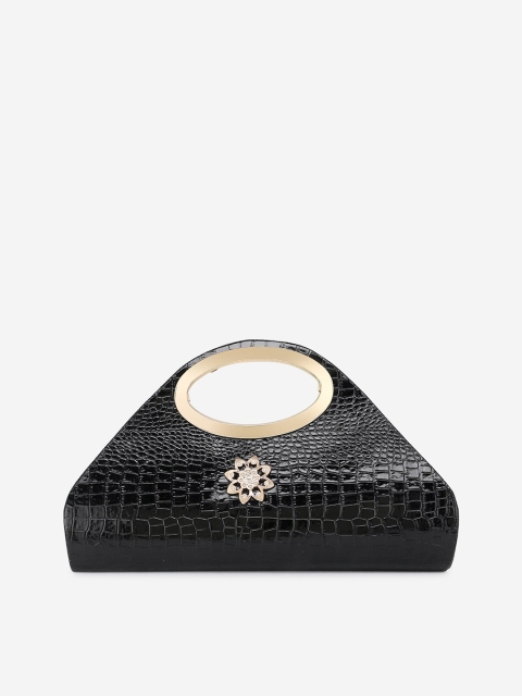Element Cart Black Textured Clutch