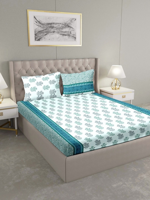 BELLA CASA Blue & White Ethnic Motifs 124 TC Cotton 1 King Bedsheet with 2 Pillow Covers
BELLA CASA Blue & White Ethnic Motifs 124 TC Cotton 1 King Bedsheet with 2 Pillow Covers