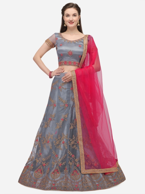 Netram Grey & Pink Embroidered Semi-Stitched Lehenga & Unstitched Blouse with Dupatta
Netram Grey & Pink Embroidered Semi-Stitched Lehenga & Unstitched Blouse with Dupatta