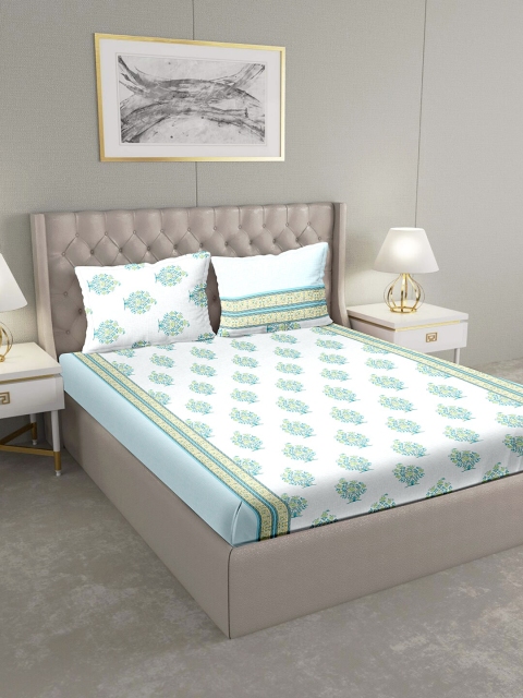 BELLA CASA Grey & Blue Ethnic Motifs 124 TC Cotton 1 King Bedsheet with 2 Pillow Covers
BELLA CASA Grey & Blue Ethnic Motifs 124 TC Cotton 1 King Bedsheet with 2 Pillow Covers