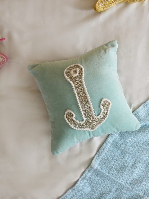 Amoliconcepts Turquoise Blue & White Set of Single Embellished Square Cushion Covers
Amoliconcepts Turquoise Blue & White Set of Single Embellished Square Cushion Covers