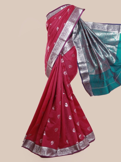 Pothys Magenta Woven Design Art Silk Saree