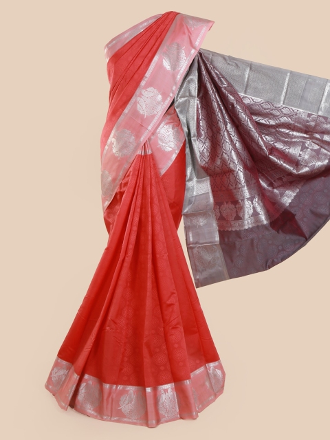 Pothys Red Woven Design Art Silk Saree