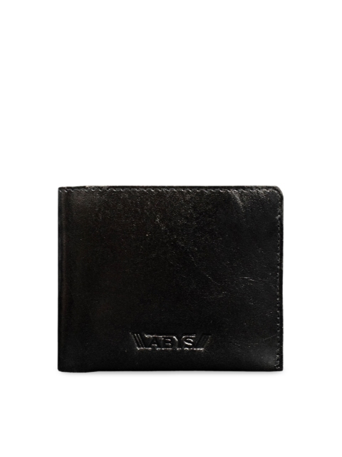 ABYS Men Black Solid Two Fold Wallet