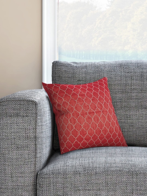 Living scapes by Pantaloons Rust & Silver-Toned Single Embroidered Square Cushion Cover
Living scapes by Pantaloons Rust & Silver-Toned Single Embroidered Square Cushion Cover
