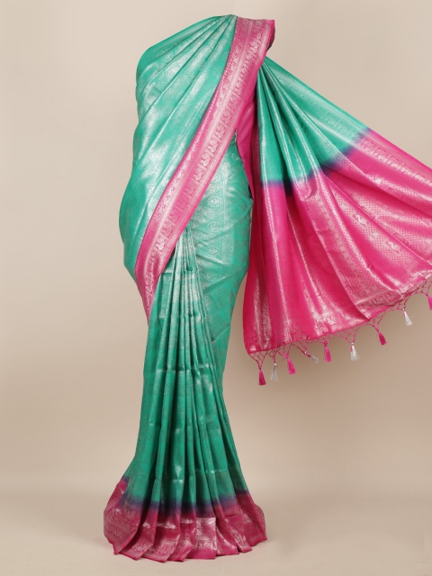 Pothys Green Woven Design Jute Silk Saree
