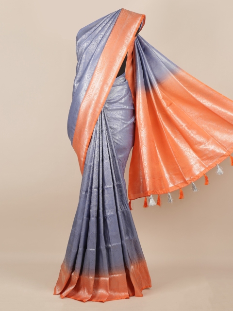 Pothys Grey Woven Design Jute Silk Saree