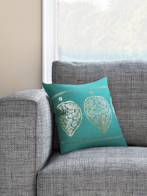 Living scapes by Pantaloons Sea Green & Gold-Toned Set of Single Ethnic Motifs Square Cushion Covers
Living scapes by Pantaloons Sea Green & Gold-Toned Set of Single Ethnic Motifs Square Cushion Covers