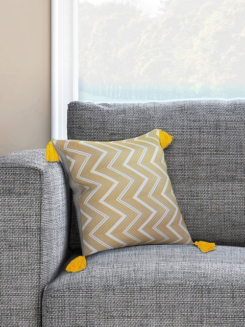 Living scapes by Pantaloons Yellow & Grey Single Abstract Square Cushion Cover with Tassels
Living scapes by Pantaloons Yellow & Grey Single Abstract Square Cushion Cover with Tassels