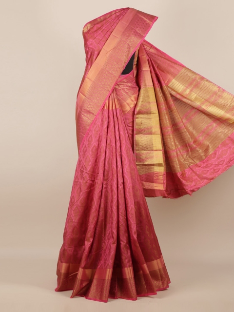 Pothys Pink Woven Design Jute Silk Saree