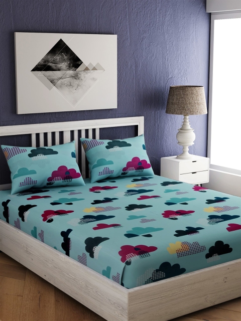 EverHOME Sea Green & Yellow Conversational 144 TC Cotton 1 Queen Bedsheet with 2 Pillow Covers
EverHOME Sea Green & Yellow Conversational 144 TC Cotton 1 Queen Bedsheet with 2 Pillow Covers