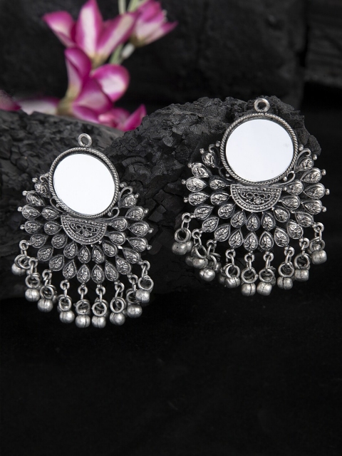 Moedbuille Mirror Studded Filigree Work Oxidised Silver Plated Handcrafted Tribal Chandbalis
Moedbuille Mirror Studded Filigree Work Oxidised Silver Plated Handcrafted Tribal Chandbalis