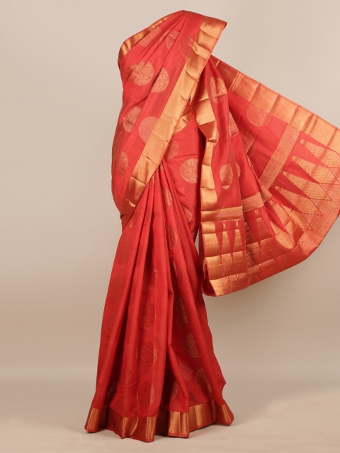 Pothys Red Woven Design Jute Silk Saree