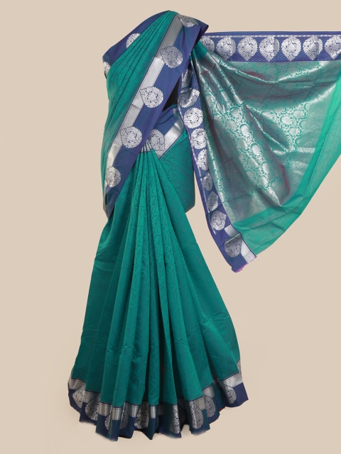 Pothys Green & Blue Art Silk Printed Saree