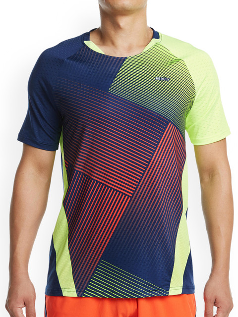 PERFLY By Decathlon Men Fluorescent Green & Navy Blue Striped Round Neck Badminton T-shirt
PERFLY By Decathlon Men Fluorescent Green & Navy Blue Striped Round Neck Badminton T-shirt
