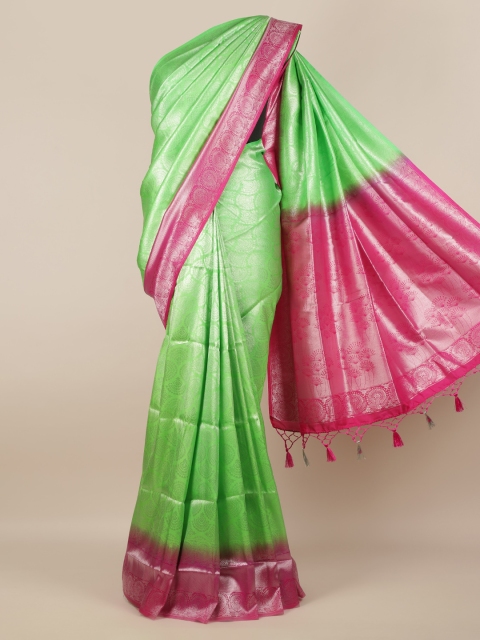 Pothys Green Woven Design Jute Silk Saree