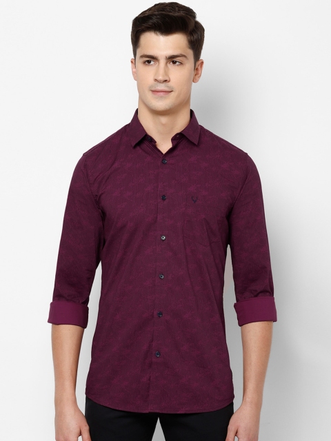 Allen Solly Men Purple Slim Fit Printed Casual Shirt