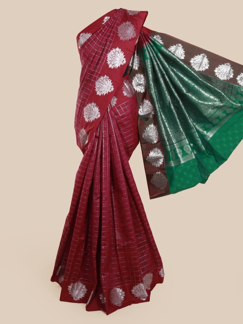 Pothys Magenta Woven Design Art Silk Saree