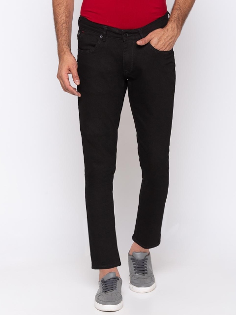 SPYKAR Men Black Slim Fit Mid-Rise Clean Look Jeans