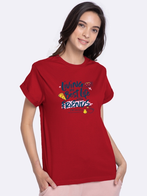 Bewakoof Women Red My Best Life Printed Round Neck Cotton Boyfriend Pure Cotton T-shirt
Bewakoof Women Red My Best Life Printed Round Neck Cotton Boyfriend Pure Cotton T-shirt