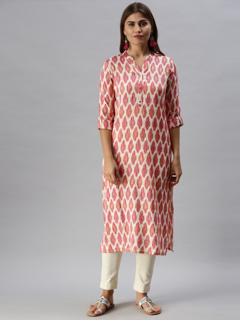 Soch Women Pink Printed Kurta