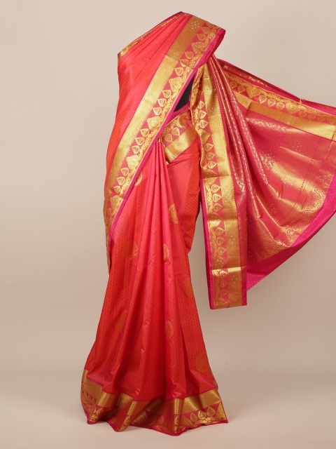 Pothys Red Woven Design Art Silk Saree