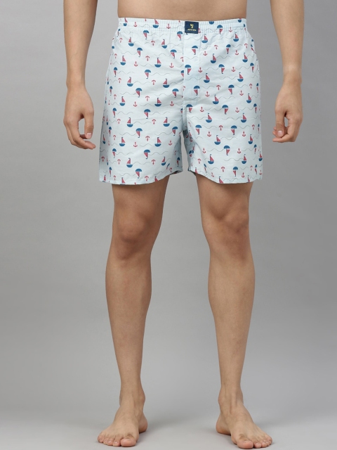 Joven Men Blue & Red Printed Boxers-JB1P-YT