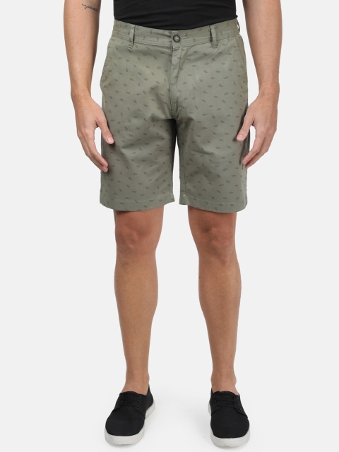 Monte Carlo Men Grey Printed Regular Fit Regular Shorts