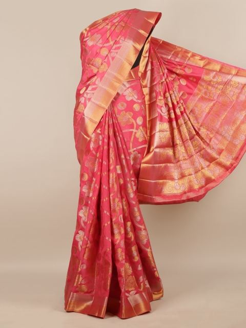 Pothys Pink Woven Design Saree