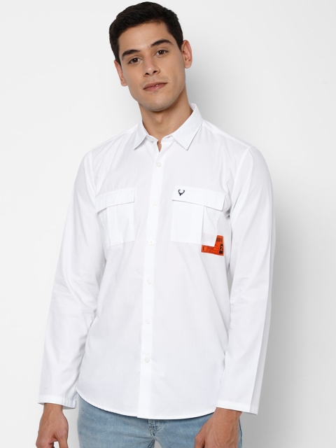 Allen Solly Tribe Men White Regular Fit Solid Casual Shirt