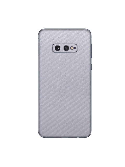 Trendy Skins White Carbon Fibre Pattern Samsung Galaxy S10e Phone Skin