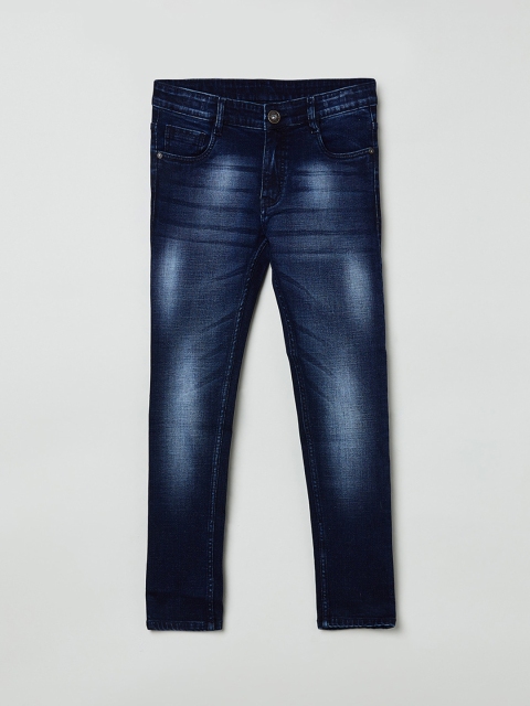 max Boys Blue Regular Fit Mid-Rise Clean Look Stretchable Jeans