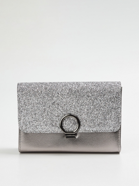CODE by Lifestyle Grey Self Design Sling Bag
